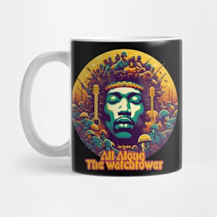 tshirt mug, sticker, print, Jimi hendrix All along the watchtower Mug